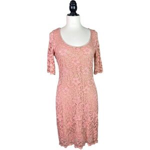 Badgley Mischka Belle Lace Overlay Formal Dress 12